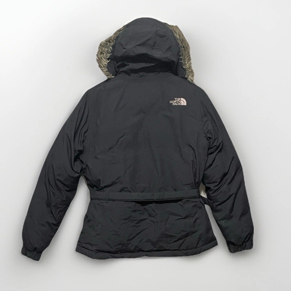 The North Face Goose Down 550 Hood Parka Jacket Black Women's Size Medium nylon - Picture 2 of 16